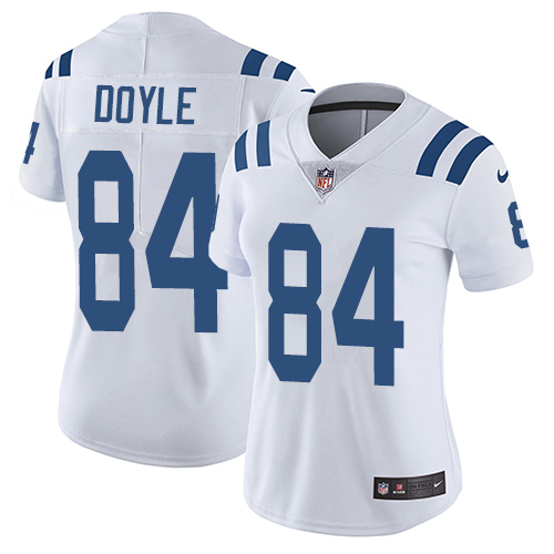 Indianapolis Colts #84 Limited Jack Doyle White Nike NFL Road Women Vapor Untouchable jerseys->youth nfl jersey->Youth Jersey